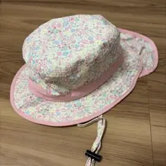 花柄広つばハット 48cm