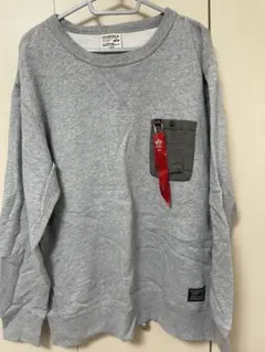 ALPHA INDUSTRIES グレー スウェット L
