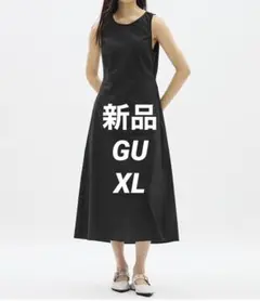 ④新品　リネンブレンド BACK開きバックオープンワンピース