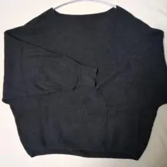 ドレスキップ　ドルマン袖ニット　ブラック