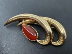 M5075 天然石　ブローチ　ヴィンテージ アクセサリー