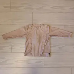 くすみピンク フリル ラッシュガード 90サイズ