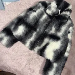 ボアブルゾン ショート丈ジャケット モノトーン 未使用　ポケット有り