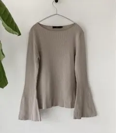 AZUL BY MOUSSY 長袖リブニット ベージュ