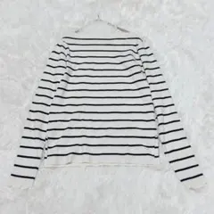 ​a.v.v standard M ボーダー カットソー 白 黒 レーヨン