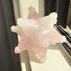 天然石ローズクォーツのアステロイド　マカバスター　置物NO.111814