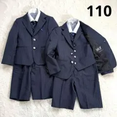【美品】ワンダーファクトリー 男の子 フォーマルスーツ 6点セット 110 双子