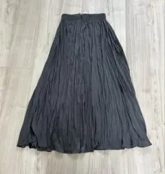 ZARA プリーツロングスカート グレー　XS