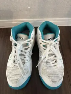 asics バスケットシューズ ホワイト/ターコイズ