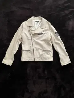 ホワイトレザー風ジャケット Mサイズ