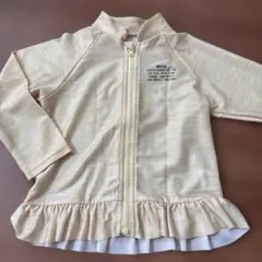 ☆美品☆ブリーズ　イエロー ジップアップ フリル　ラッシュガード　110cm