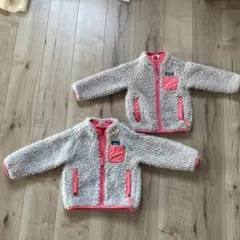 patagonia フリースジャケット 2T クリーム/ピンク