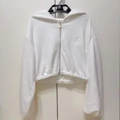 evelyn ロゴパーカー ホワイト