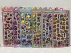 お値下げ！オーロラシール 3Dぷくぷくシール　まとめ売り6枚