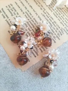 553★2ペア4個オリジナルチャーム、コネクター、アクリルフラワー、韓国ビーズ