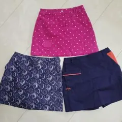 ゴルフウェア　キュロットスカート3枚