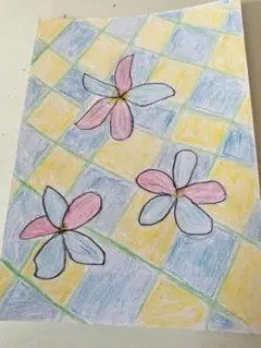 色鉛筆で描いた不思議な花