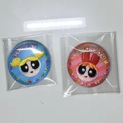 パワーパフガールズ　刺繍缶バッチビスケット