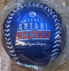 【 完売品】大谷翔平　記念ボール　50/50　プリントサイン入り（ブルー） 大谷翔平 50/50達成記念 プリントサイン入りボール 青/ブルー