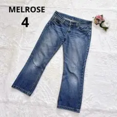 メルローズ デニム Gパン ジーンズ ストレート ストレッチ L ライトブルー