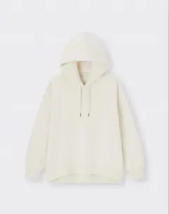 GU ヘビーウェイトスウェットオーバーサイズパーカ(長袖) アイボリー