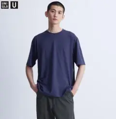 新品未使用！ユニクロU ドライEXクルーネックTシャツ XL ブルー