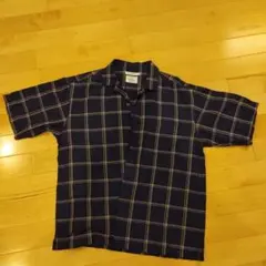 ネイビー チェック柄 半袖シャツ　3枚セット