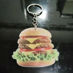 ハンバーガー アクリルキーホルダー　トリプルバーガー