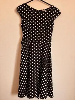 ef-de 黒白ドット ノースリーブワンピース