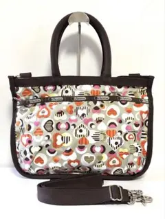 レスポートサック　カラフルハートパターン　2wayショルダーバッグ