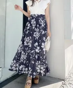 MERCURYDUO 花柄 ロングスカート ハイウエスト 新品未使用