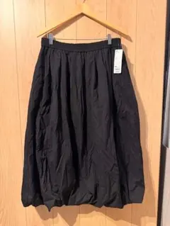 【XXL】GU バブルヘムミディスカート ブラック 新品タグ付き A2-821のサムネイル