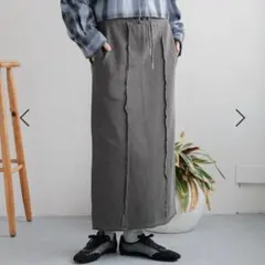 【LOWRYSFARM】リメイクスウェットタイトスカート