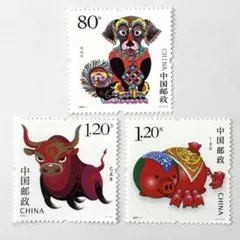 海外 外国切手 中華民国 未使用 卯丁次歳 うさぎ 4枚セット