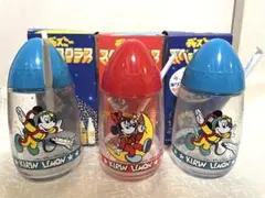 미사용 ・箱付 昭和 레트로 キリンレモン ディズニー スペースグラス 3개 세트