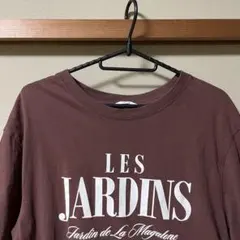 LES JARDINS ロゴプリント Tシャツ ブラウンのサムネイル