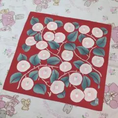 赤地 花柄 風呂敷