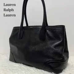 Lauren Ralph Lauren 黒 レザートートバッグ ショルダーバッグ