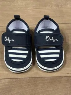 Only ネイビー ストライプ ベビーシューズ 12.0