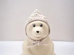 しろくま貯金箱　ピクシーハット　ボンネット