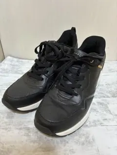 SKECHERS エアクッションソール レザー スニーカー 厚底　25cm
