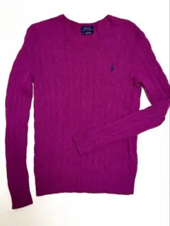 Polo Ralph Lauren ケーブルニット 長袖セーター ＸＳ　ピンク