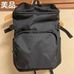 無印良品　肩の負担を軽くする　撥水上から開くリュックサック　ブラック