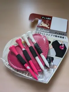 Kolwin ゴルフ用 マグネット式 ティーホルダー ティー4本付