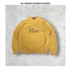 90s コシノヒロコオム フェルト 刺繍ロゴ スウェット　M アーチ ビッグロゴのサムネイル