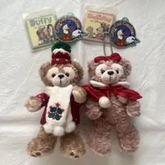 ダッフィー シェリーメイ ぬいぐるみバッジ 2012 クリスマス 新品