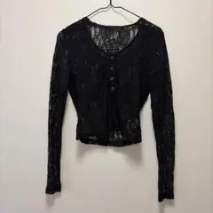 Dazy ブラック レース 長袖シャツ Sサイズ