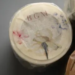 BGM 花 マスキングテープ 満開 7m 30mm フラワー ホワイト 水彩画風のサムネイル