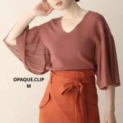 OPAQUE.CLIP ボタンデザインVフレアニット