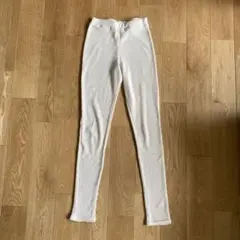 tutuanna ワッフルレギンス ホワイト M-L 美品✨のサムネイル